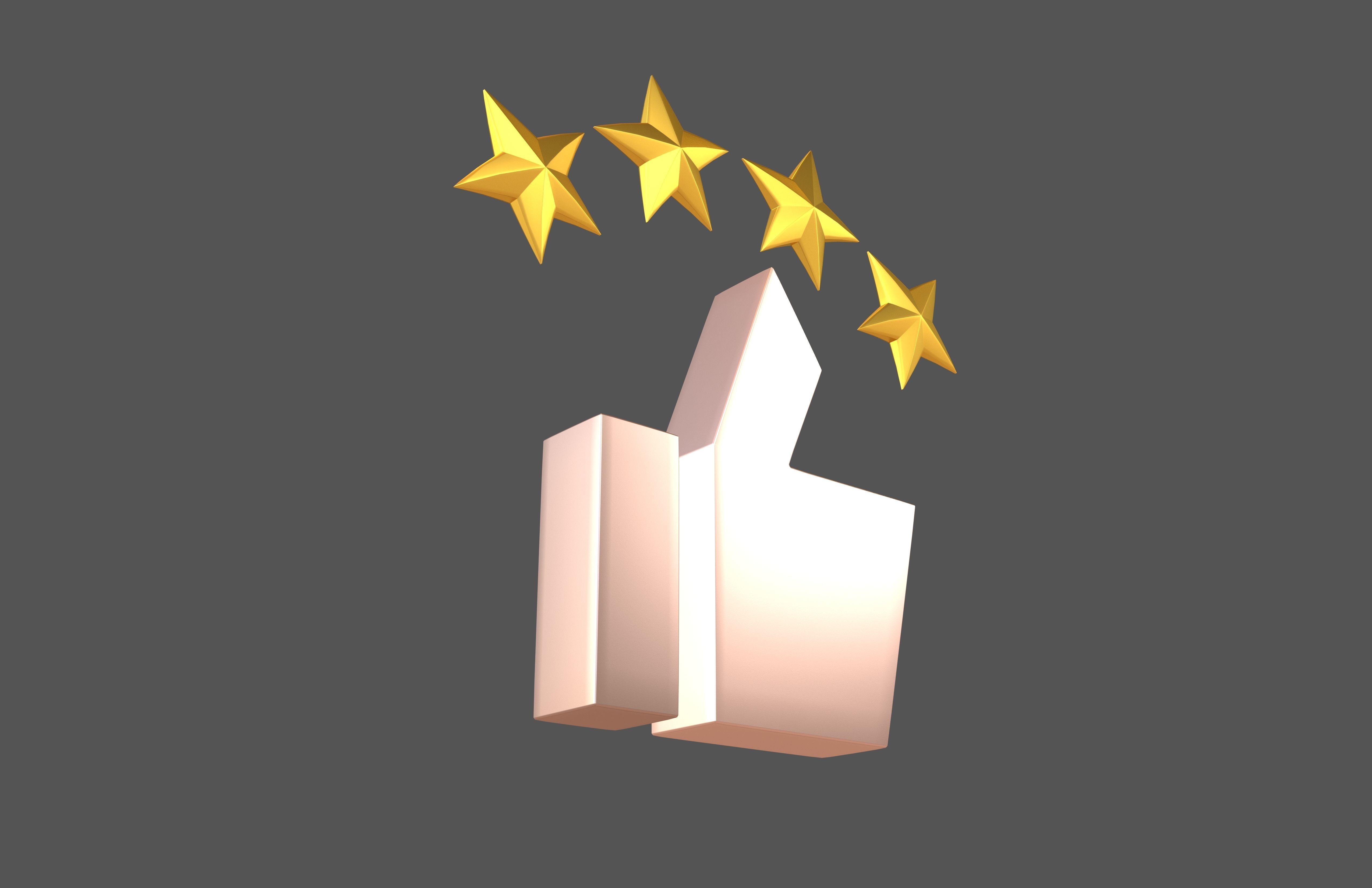 Rating Icon v5 011 Low-poly 3D model_3