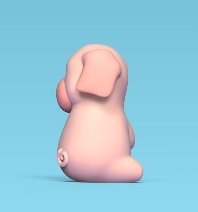 Pig Turning 3D print model_1