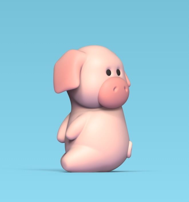 Pig Turning 3D print model_2
