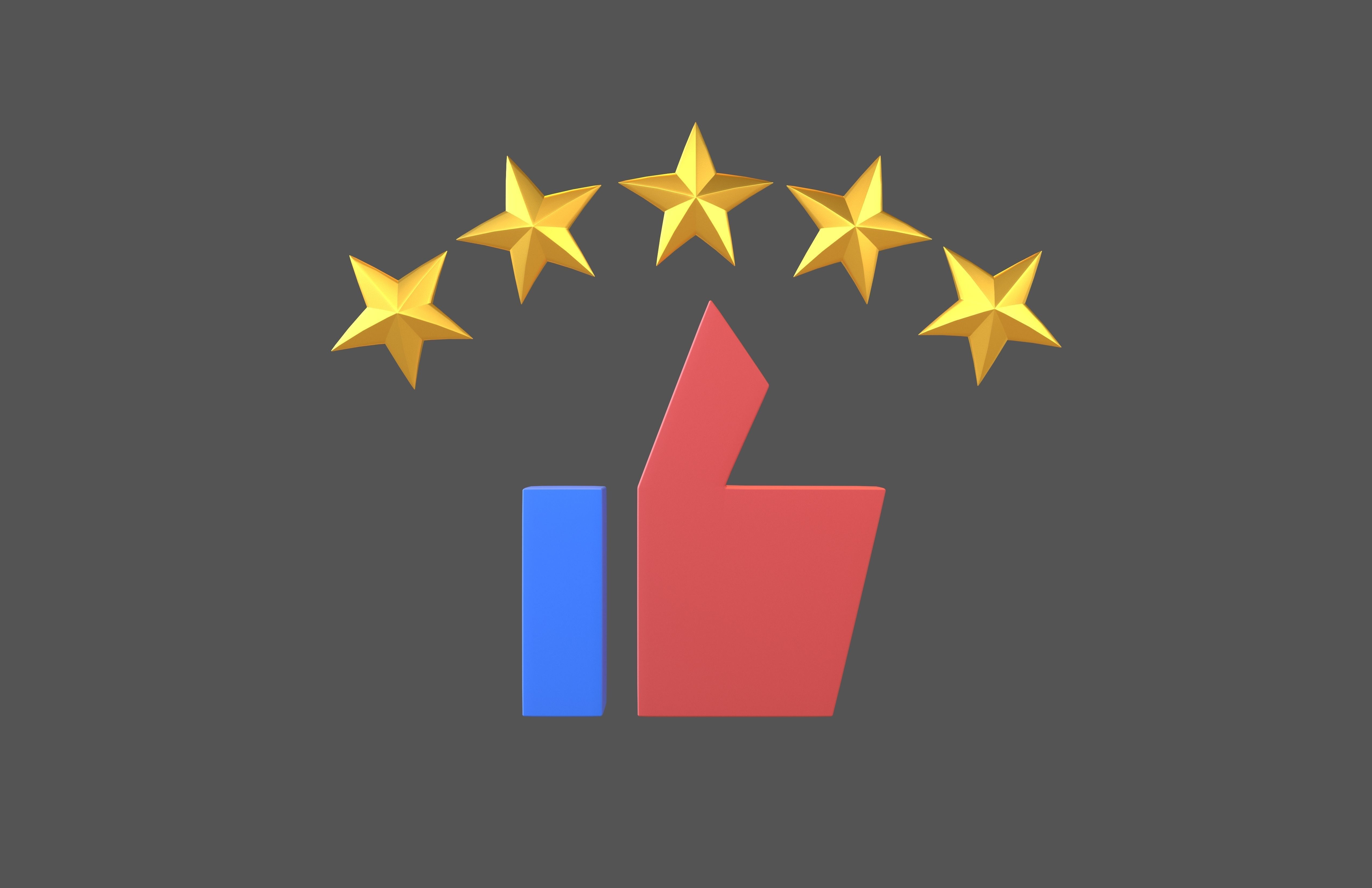 Rating Icon v6 007 Low-poly 3D model_1