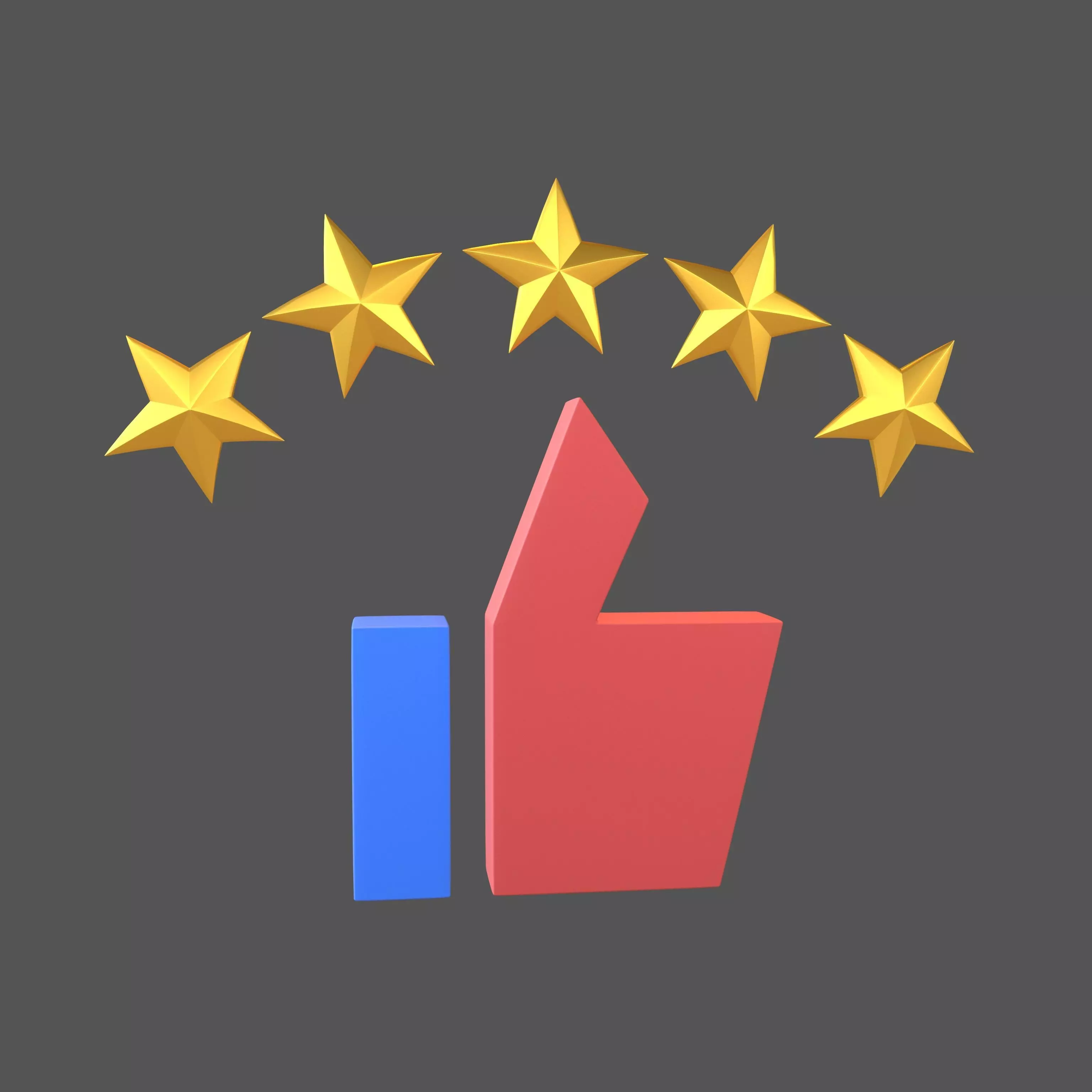 Rating Icon v6 007 Low-poly 3D model_0