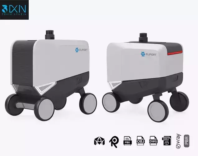 Delivery robot Eliport 3D model