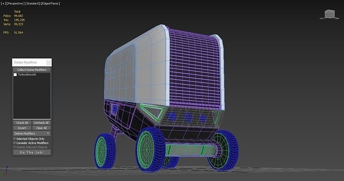 Delivery robot Eliport 3D model 7