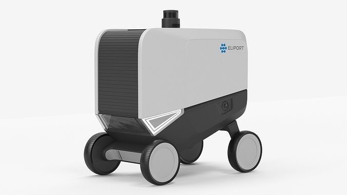 Delivery robot Eliport 3D model 2