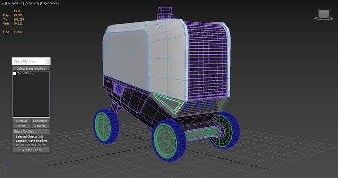Delivery robot Eliport 3D model 4
