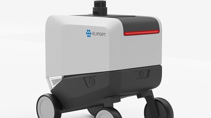 Delivery robot Eliport 3D model 3