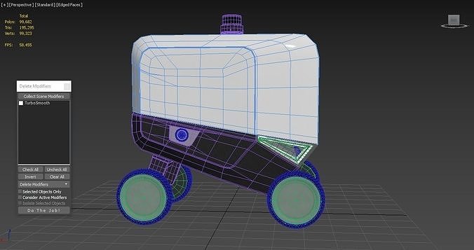 Delivery robot Eliport 3D model 6