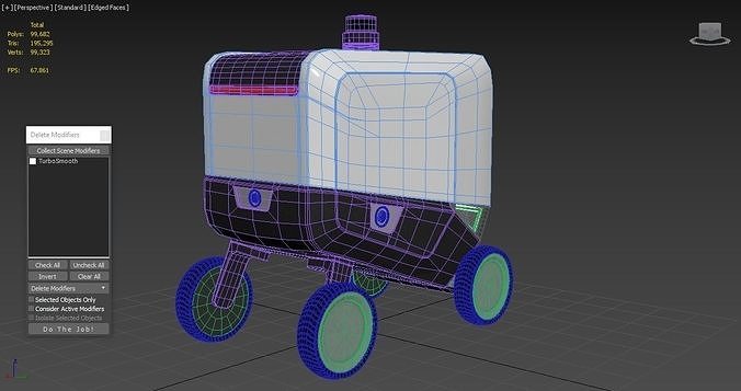 Delivery robot Eliport 3D model 5