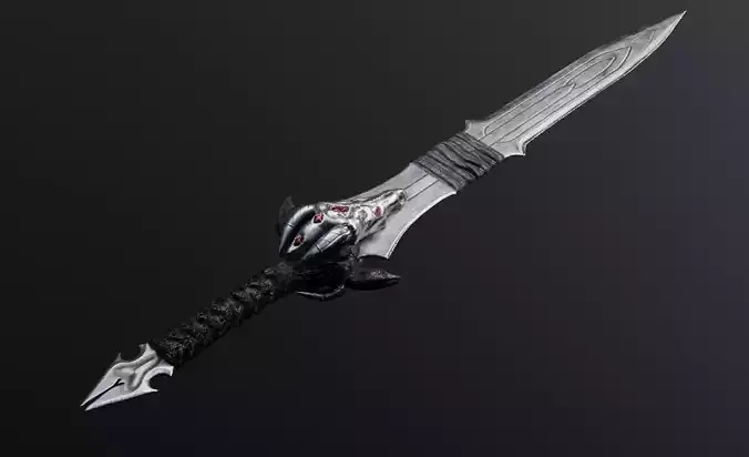 Dragon sword low-poly