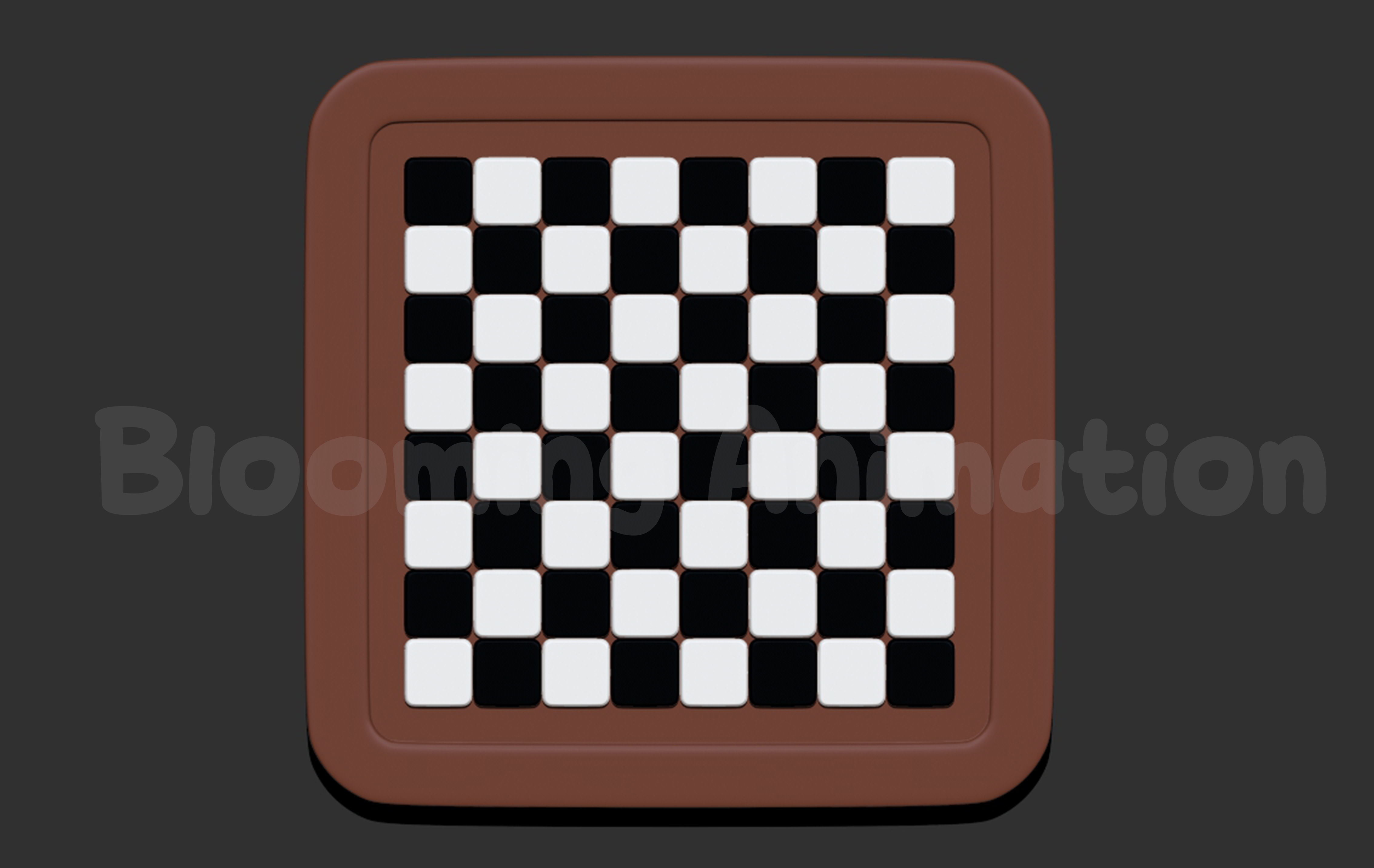 Cartoony Chess Figure for Small Children including Chess Board 3D print model_15