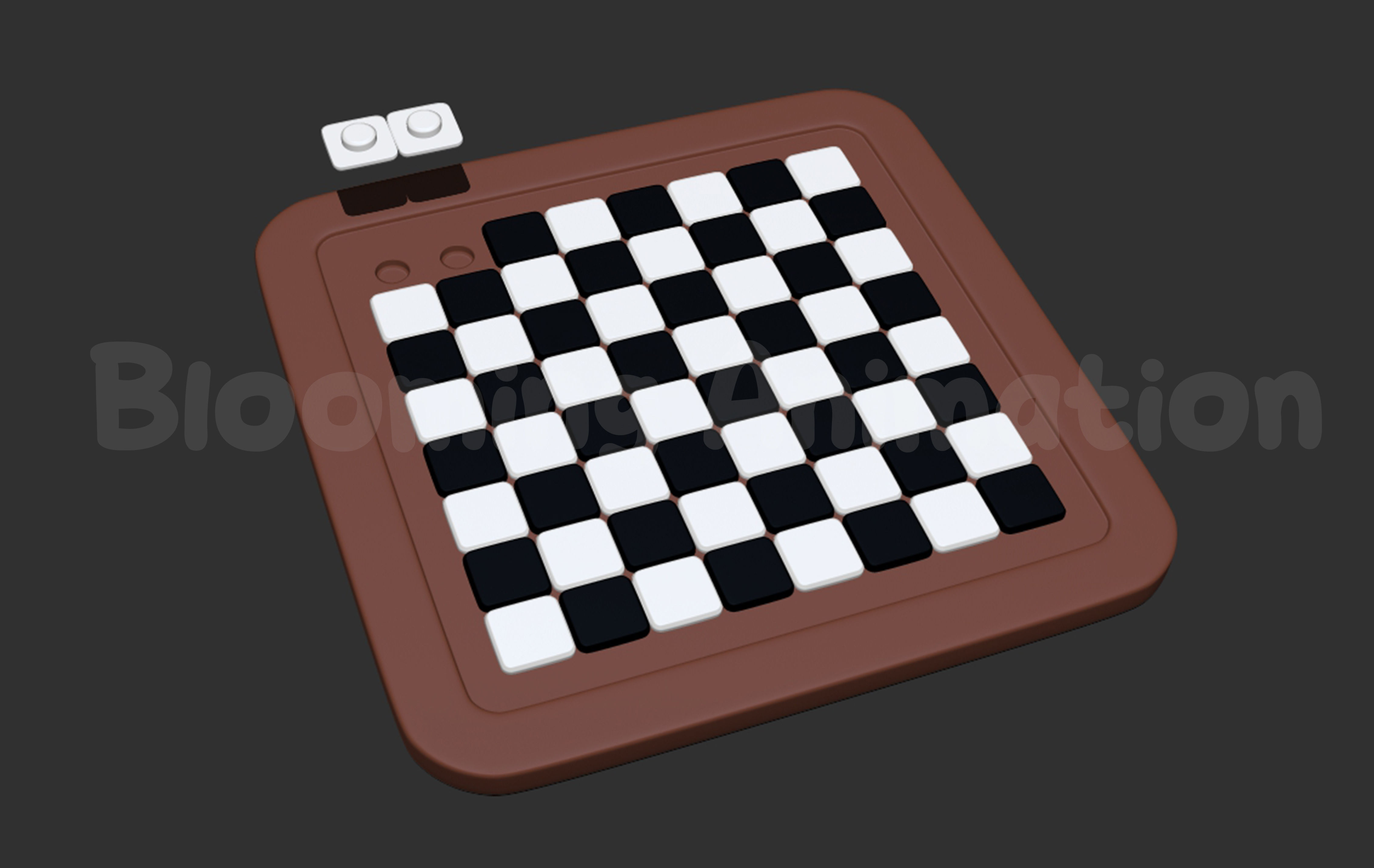 Cartoony Chess Figure for Small Children including Chess Board 3D print model_17