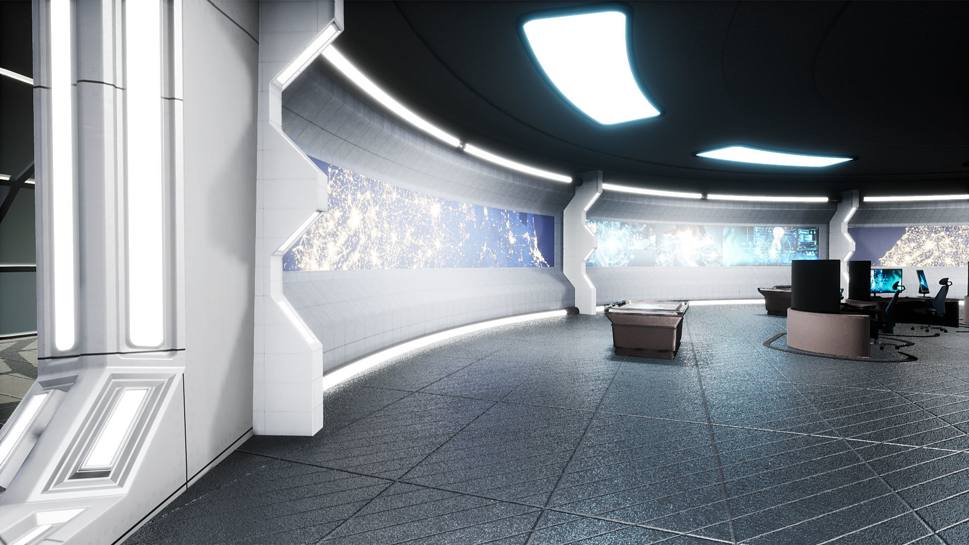 Command Center Environment Package Low-poly 3D model_7