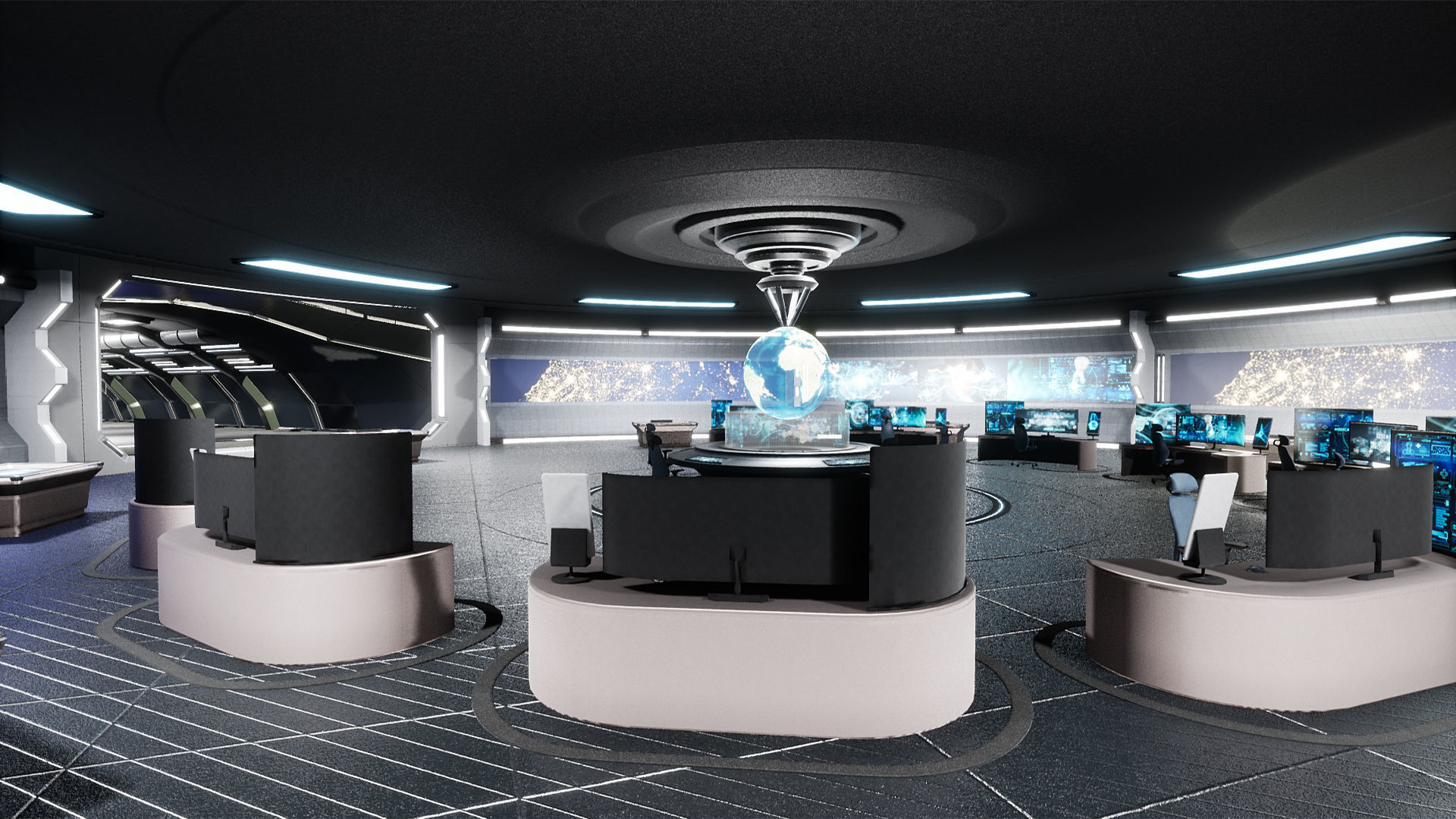 Command Center Environment Package Low-poly 3D model_16