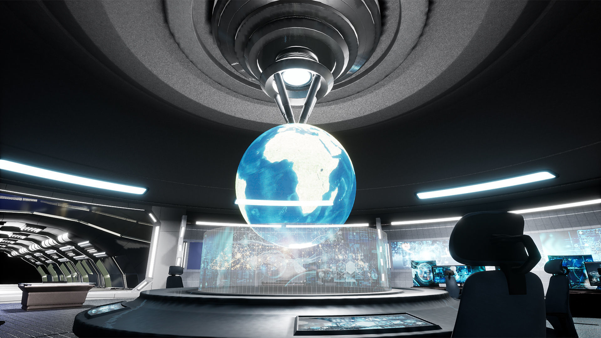 Command Center Environment Package Low-poly 3D model_2