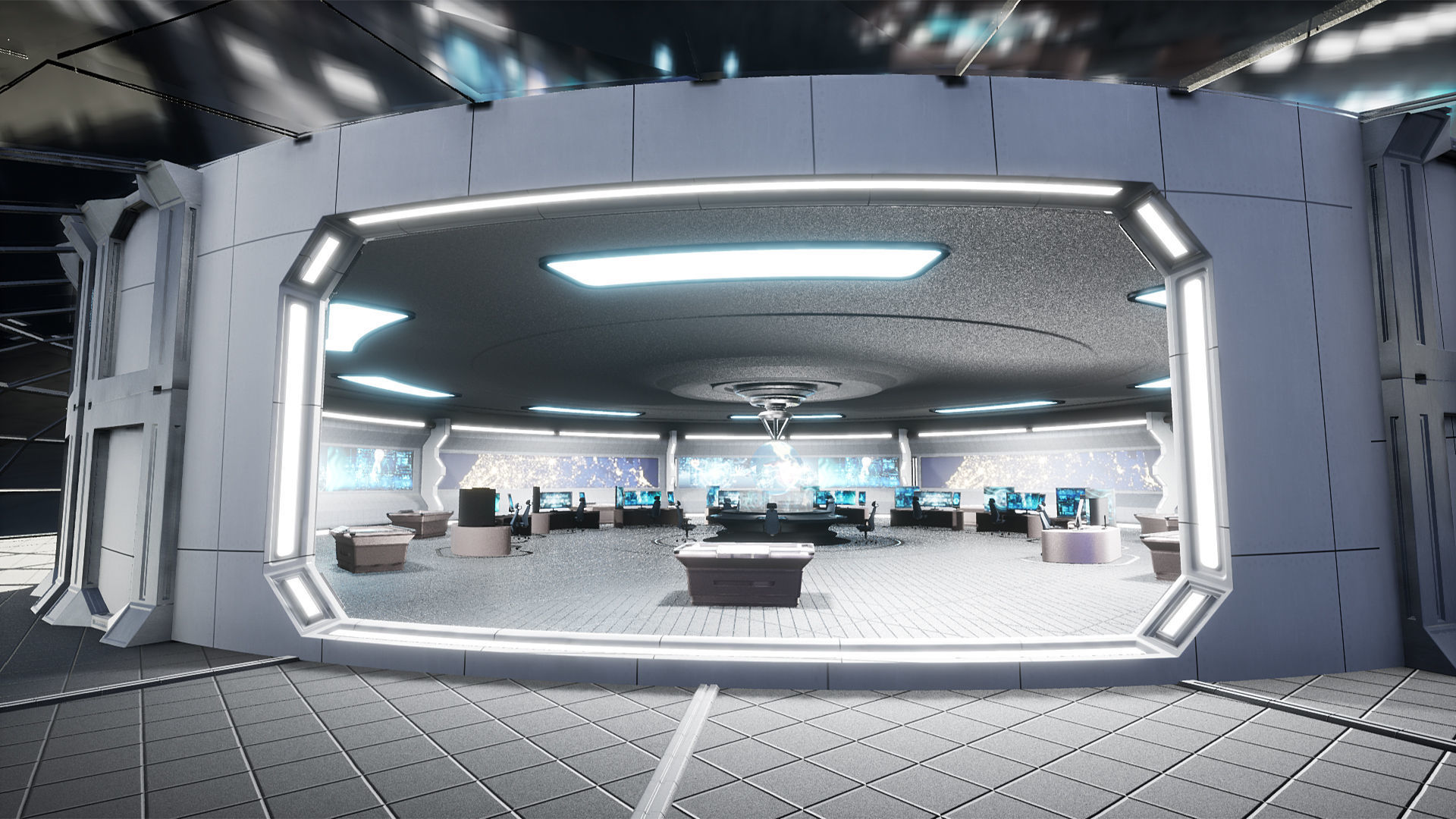 Command Center Environment Package Low-poly 3D model_8