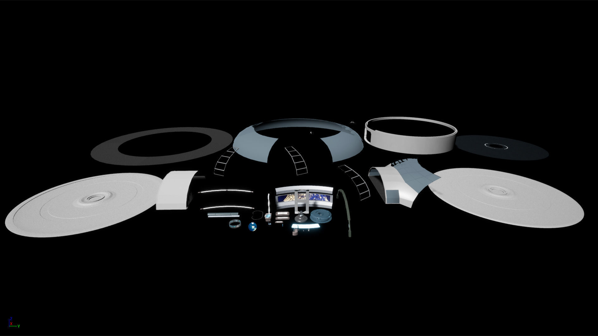 Command Center Environment Package Low-poly 3D model_20