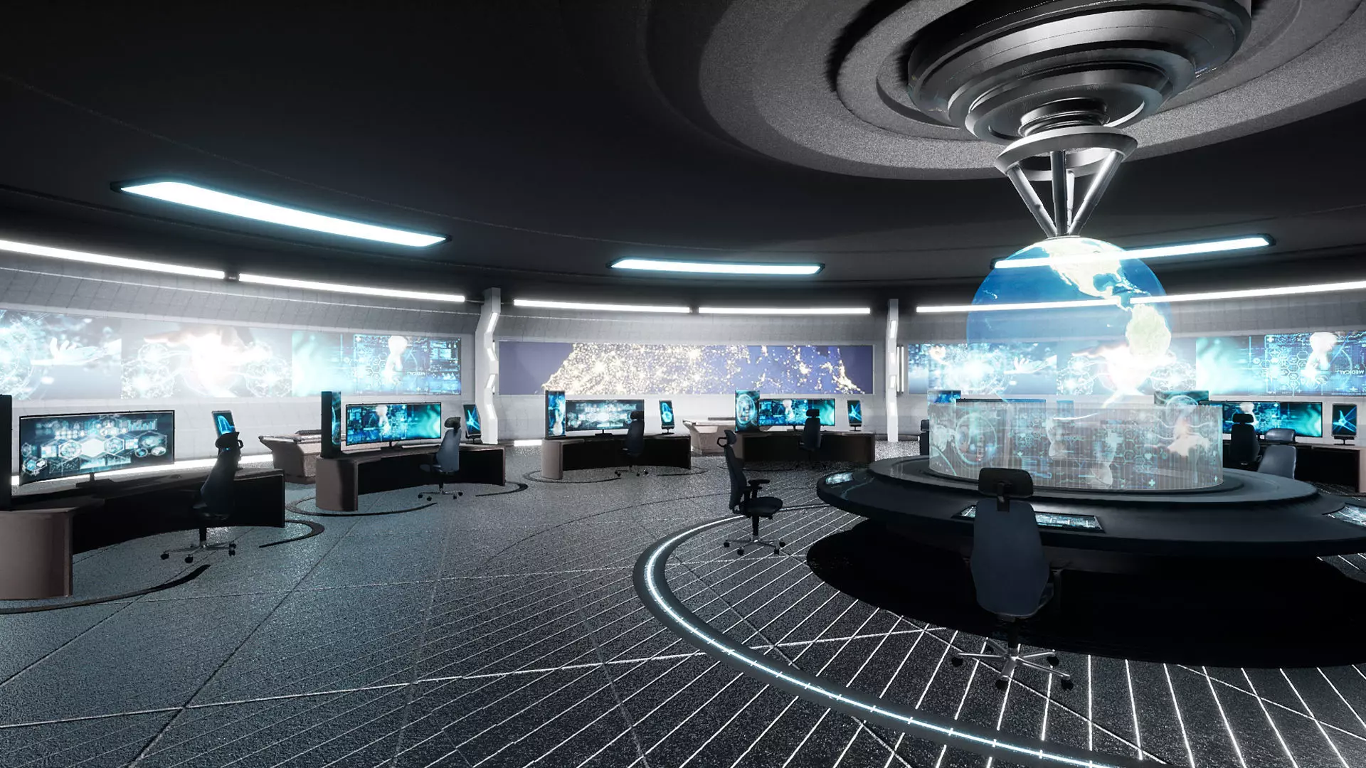 Command Center Environment Package Low-poly 3D model_0