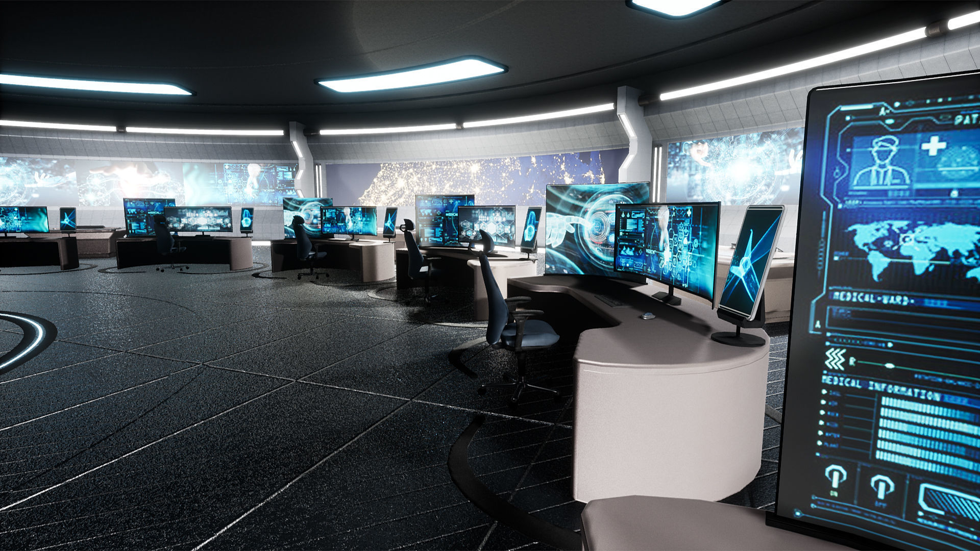 Command Center Environment Package Low-poly 3D model_3
