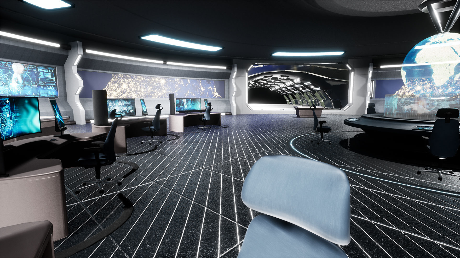 Command Center Environment Package Low-poly 3D model_4