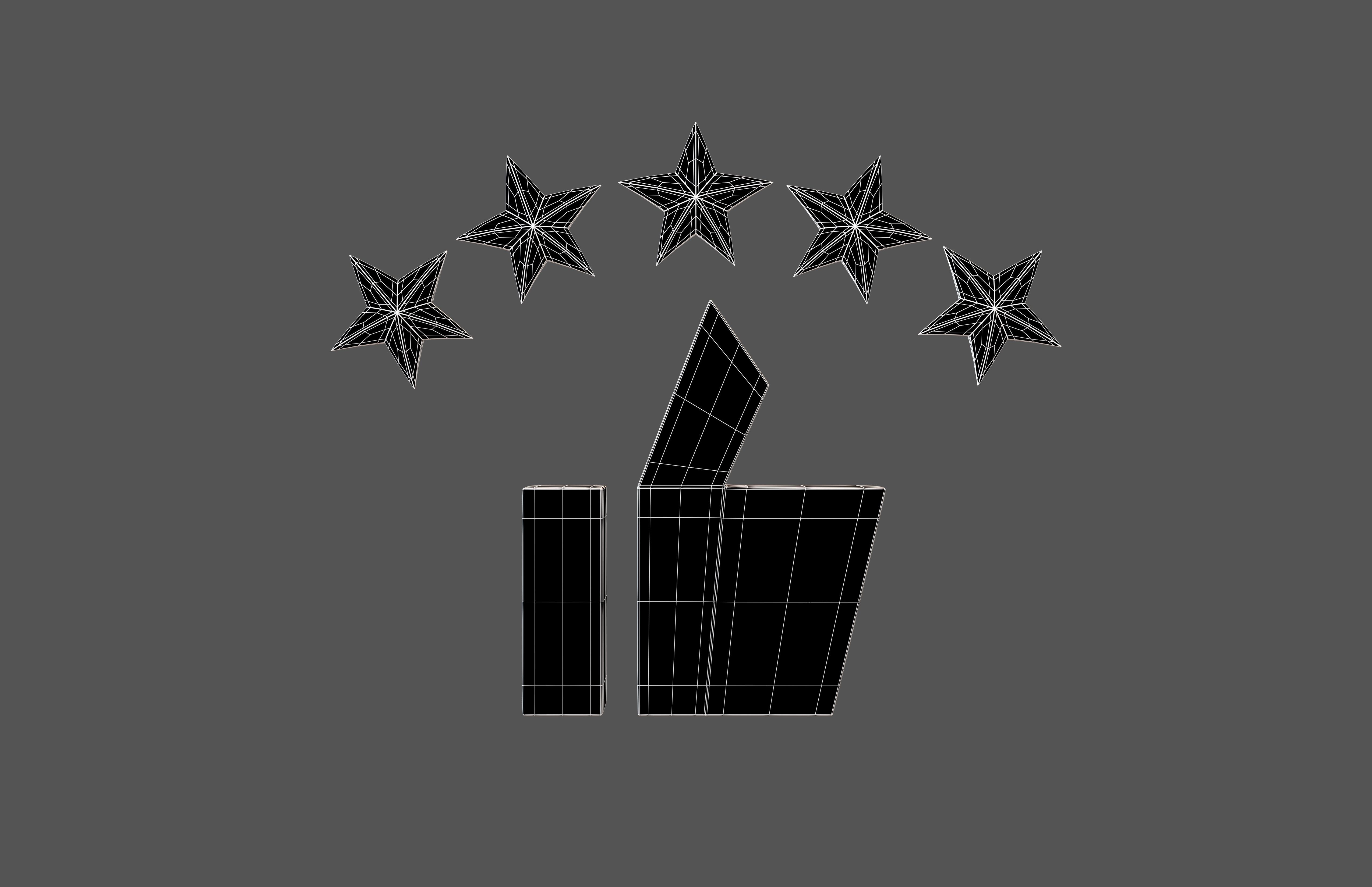 Rating Icon v6 011 Low-poly 3D model_4