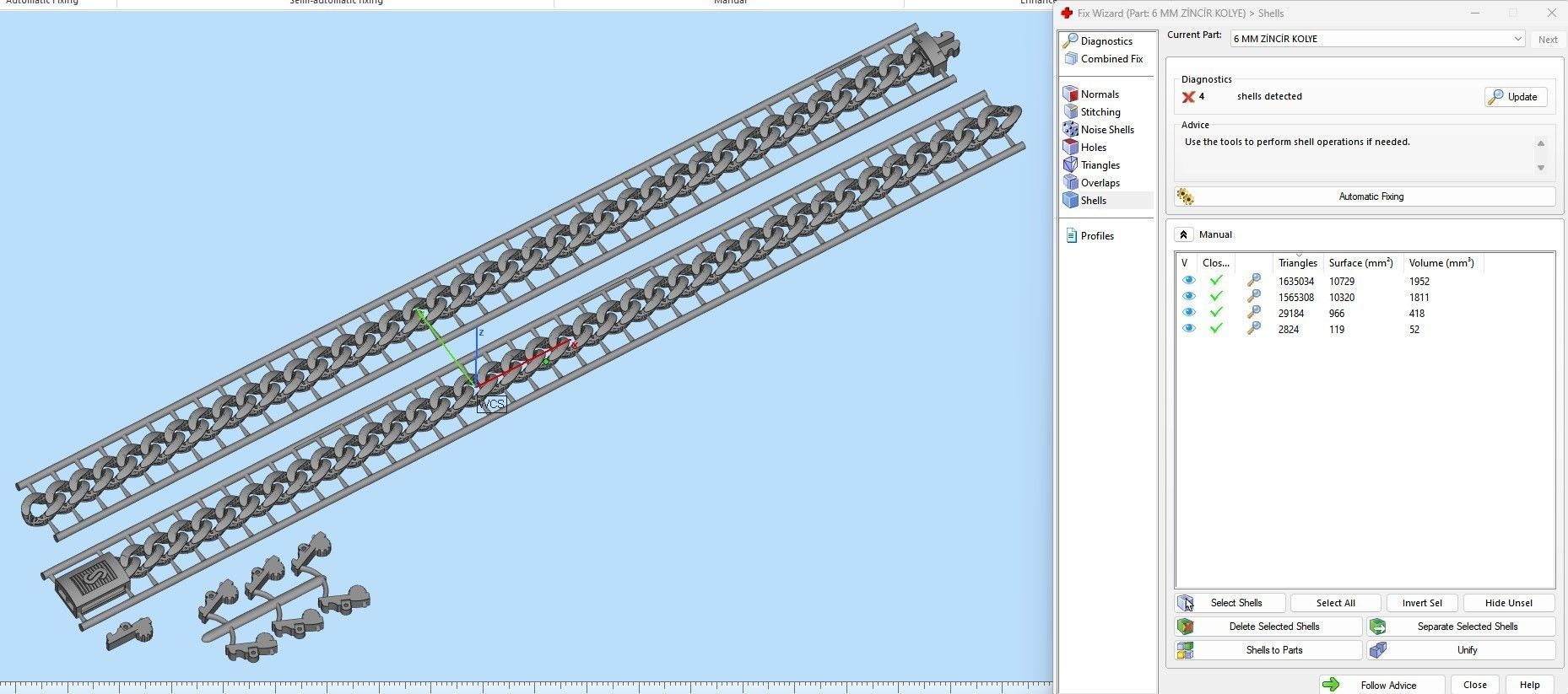 6 MM 42 CM CUBAN LINK CHAIN FOR BRACELET OR NECKLACE 3D print model_5