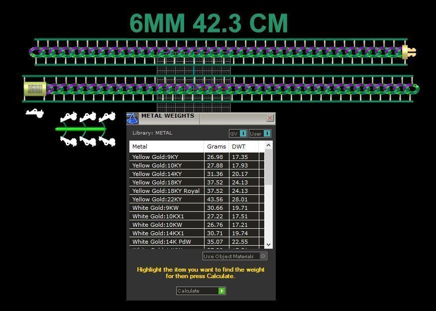 6 MM 42 CM CUBAN LINK CHAIN FOR BRACELET OR NECKLACE 3D print model_1