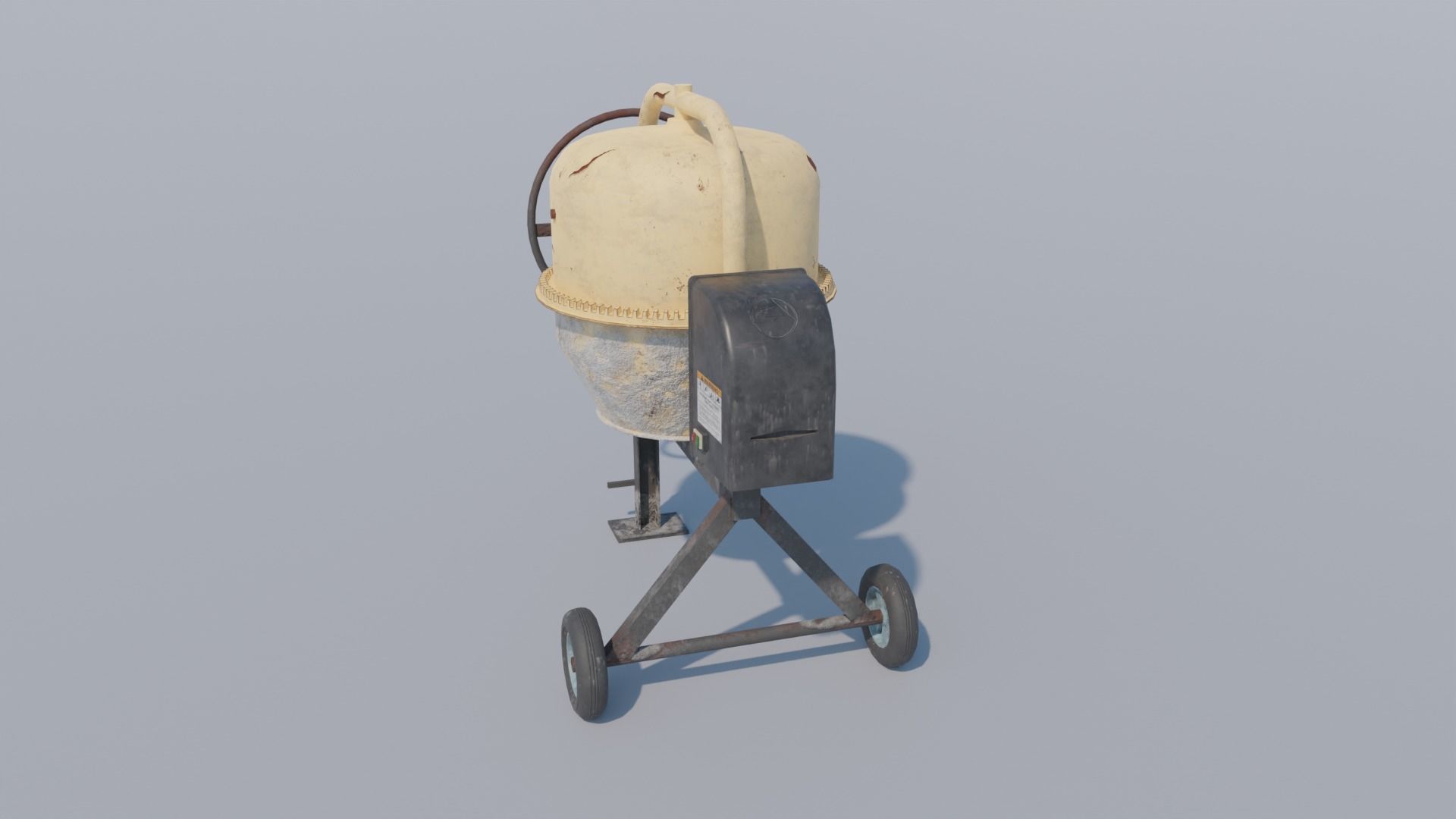 Concrete Mixer Game asset Low-poly 3D model_3
