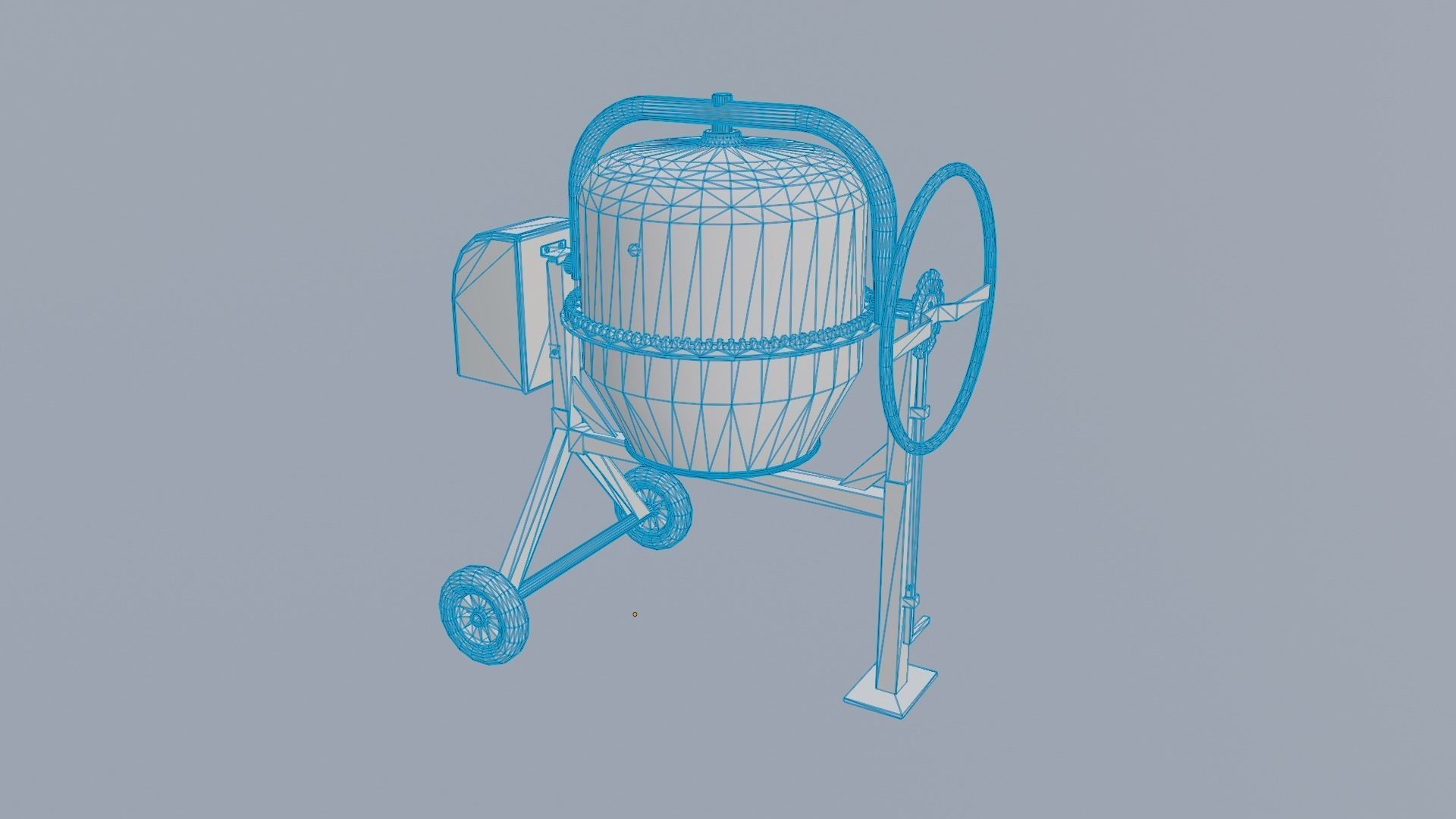 Concrete Mixer Game asset Low-poly 3D model_5