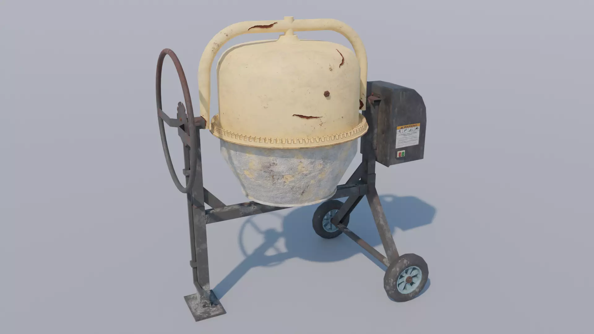 Concrete Mixer Game asset Low-poly 3D model_0