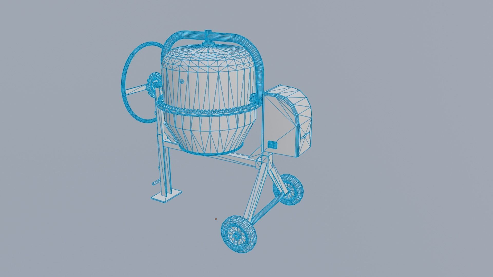 Concrete Mixer Game asset Low-poly 3D model_4