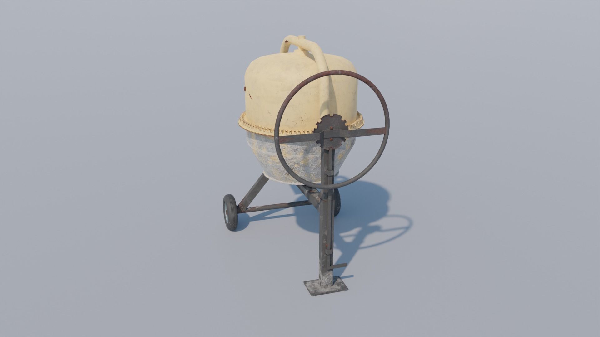 Concrete Mixer Game asset Low-poly 3D model_2