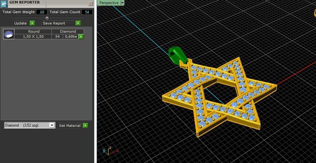 Pendant star of david Model 3972 3D print model_8