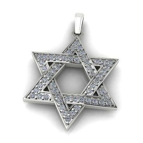 Pendant star of david Model 3972 3D print model_1
