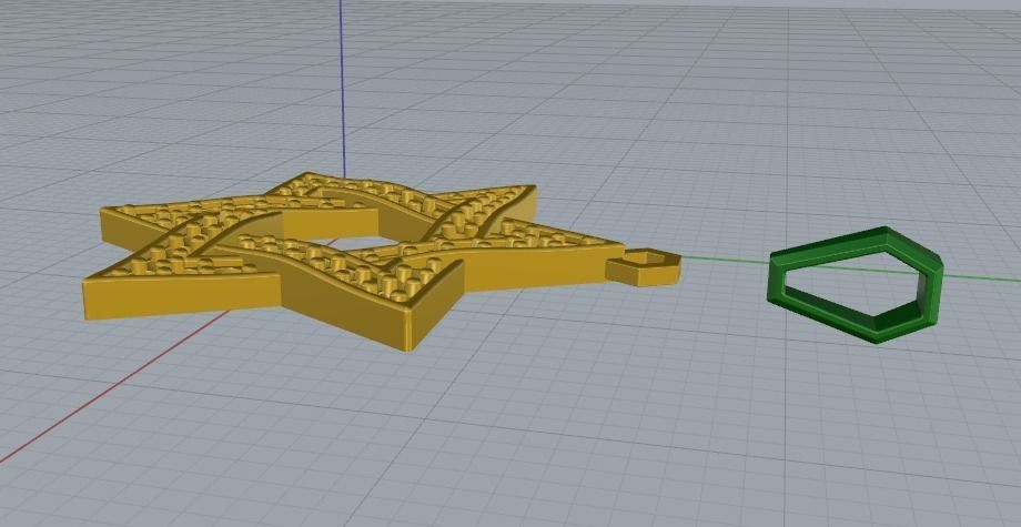 Pendant star of david Model 3972 3D print model_3
