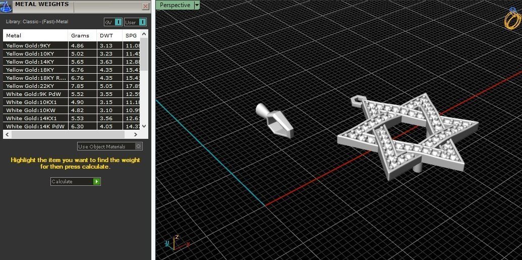 Pendant star of david Model 3972 3D print model_7