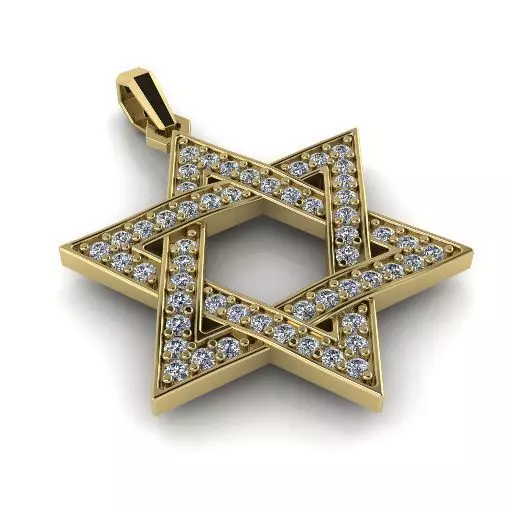 Pendant star of david Model 3972 3D print model_0