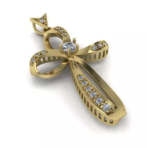 Pendant cross Model 3970 3D print model_0