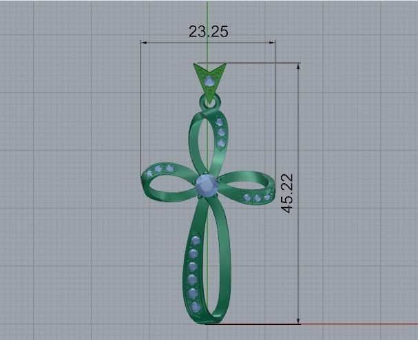 Pendant cross Model 3970 3D print model_4