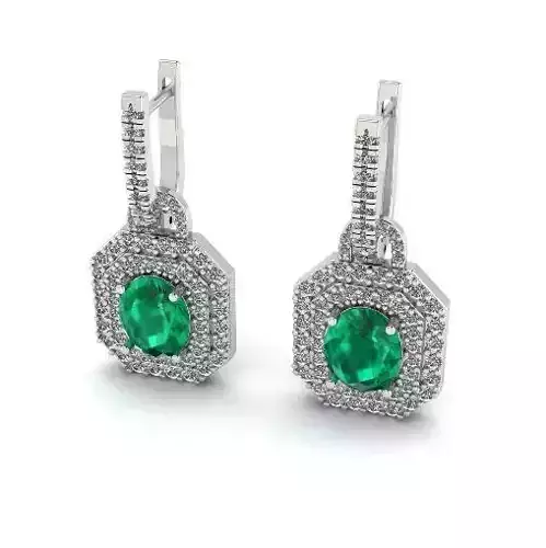 Earrings with English lock Model 3964