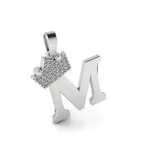 Pendant letter M with a crown Model 3960