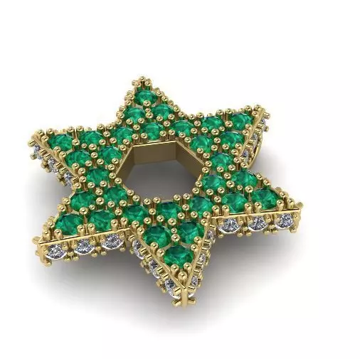 Pendant star of david Model 3959 3D print model_0