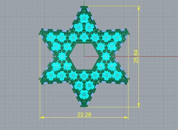 Pendant star of david Model 3959 3D print model_6