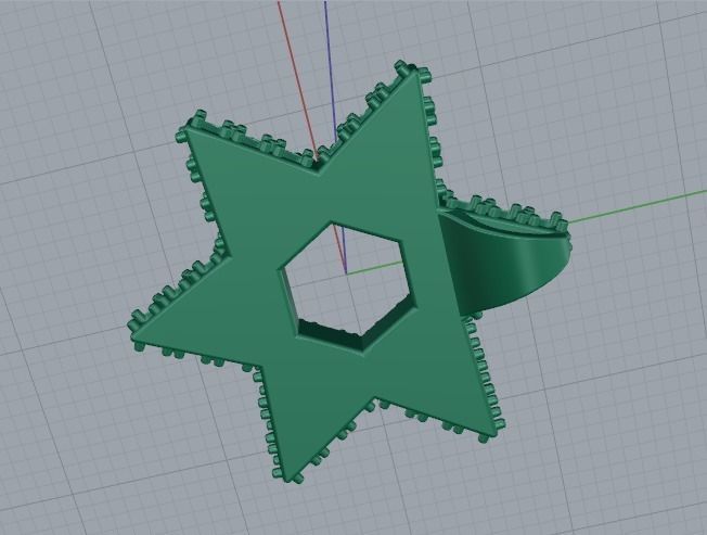 Pendant star of david Model 3959 3D print model_4