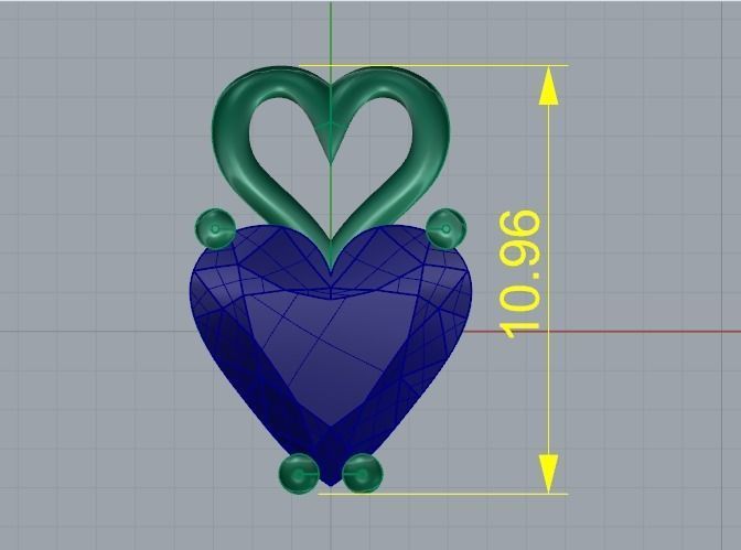 Heart pendant Model 3958 3D print model_2