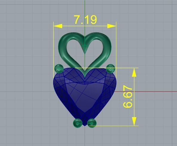 Heart pendant Model 3958 3D print model_7