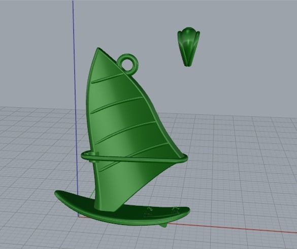 Pendant sail Model 3956 3D print model_2