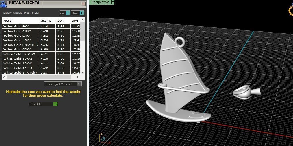 Pendant sail Model 3956 3D print model_7