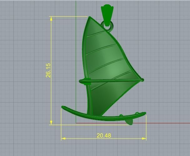 Pendant sail Model 3956 3D print model_6