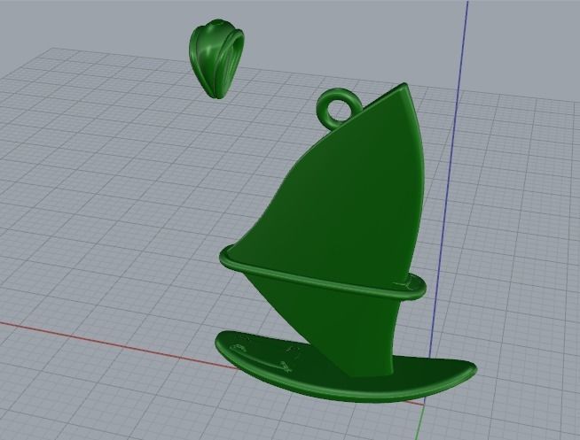 Pendant sail Model 3956 3D print model_3