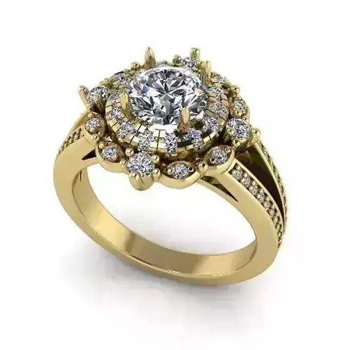 Engagement halo rings Model 3955